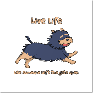 Live Life Like A Yorkshire Terrier Posters and Art